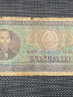 Romanian 100 Lei banknote from 1966 used