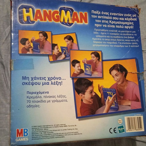 Hangman board game mb Hasbro 2002 vintage used