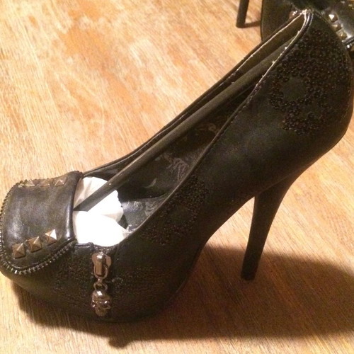 NEW ΙRON FIST PEEP TOE STILETTO PUNK/BIKER/GOTH ΠΛΑΤΦΟΡΜΑ No37