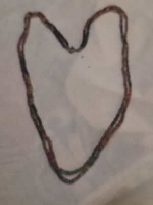 Necklace with 2 strands of colorful beads