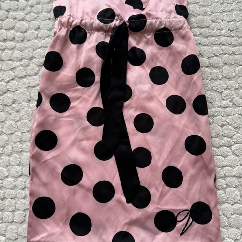 Victoria’s Secret pink slippers with polka dots and fur like new, size 36