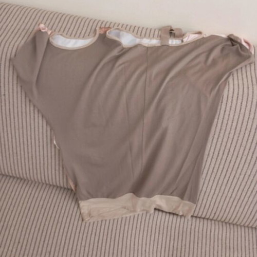 On Line blouse like new, beige and brown, size M