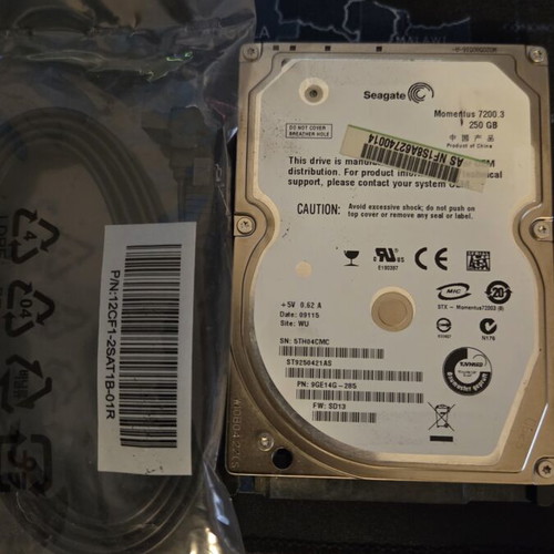 Seagate 250GB HDD 2.5' 7200rpm used