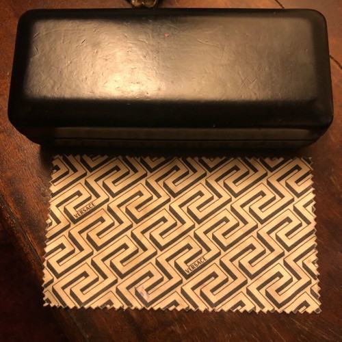 Versace Medusa leather glasses case like new, collectible
