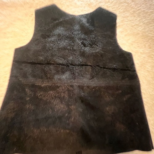 Devotion fur sleeveless top new, black, size S
