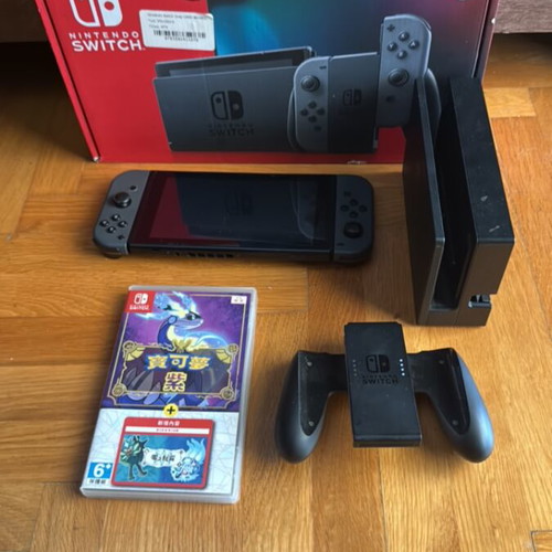 Nintendo Switch V2 console used with Pokémon Violet and DLC