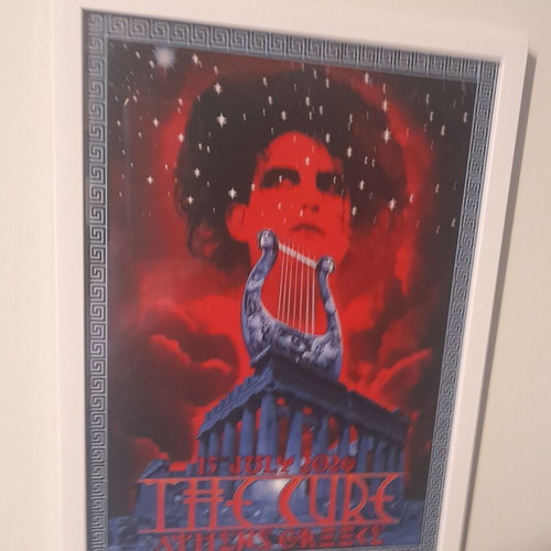 The Cure poster Athens 2026 with frame new