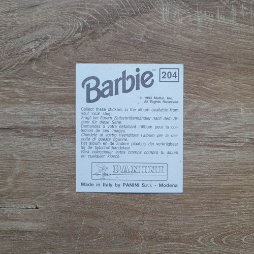 Barbie sticker #204 like new