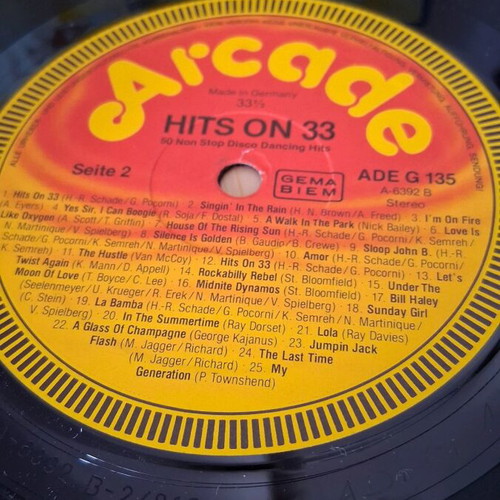 Hits on 33 LP vinyl used, 1980, from West Germany