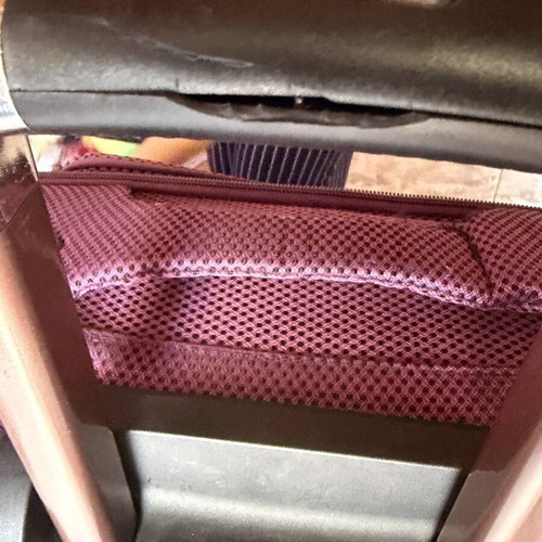 XL Suitcase used, large fabric travel bag purple