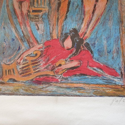 Aristide Patsoglou lithograph used, numbered and signed