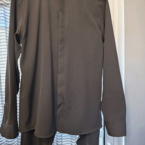 Ben Tailor men's set with elastic pants and Mao collar shirt gray, new