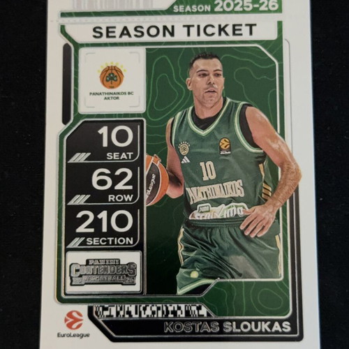 Panini Euroleague Contenders 2025-26 Kostas Sloukas card, Panathinaikos