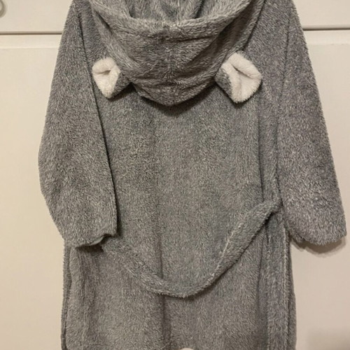 Oysho gray house robe like new with ears