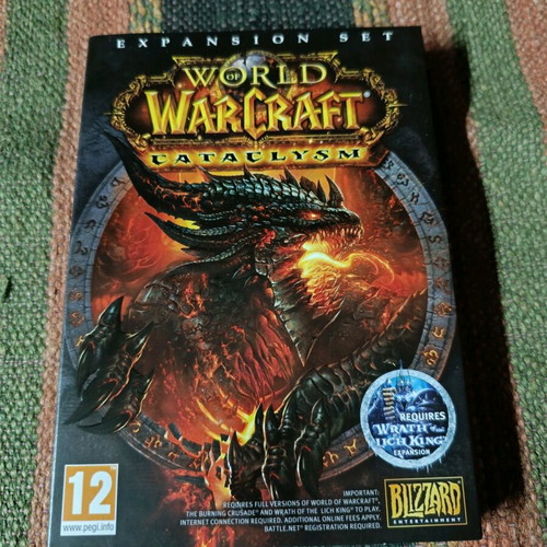 World of Warcraft Cataclysm used, collectible PC game box