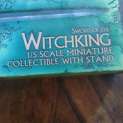Lord of the Rings Witchking collectible miniature sword new with stand