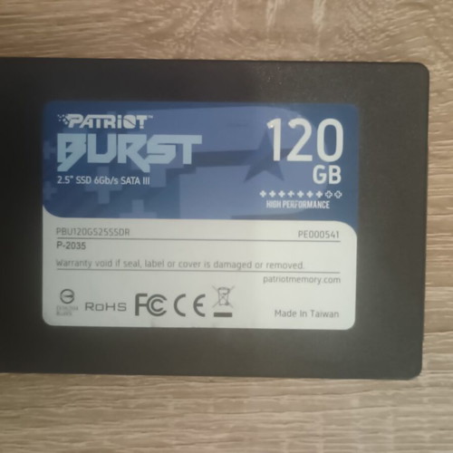 Patriot SSD 120GB like new, minimal use