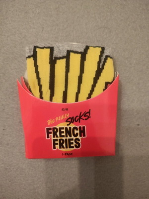 Men's socks new in french fries packaging