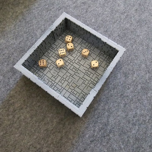 Dice tray used 15x15x5cm for tabletop dice games