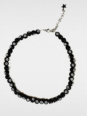 Handmade choker necklace with eight ball beads, new