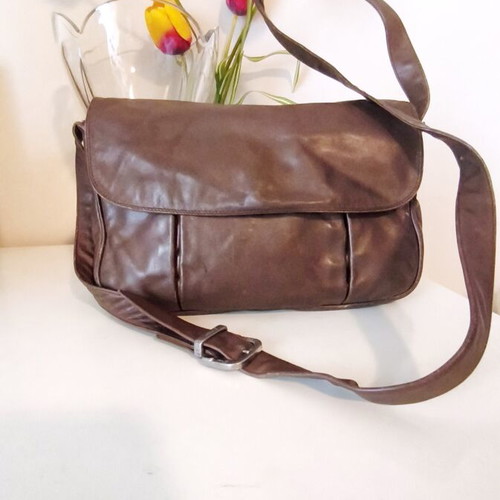 Enny Crossbody Bag vintage made in Italy brown leather used