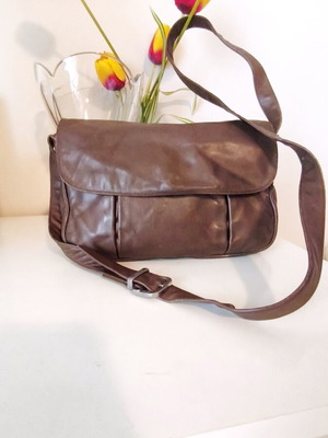 Enny Crossbody Bag vintage made in Italy brown leather used