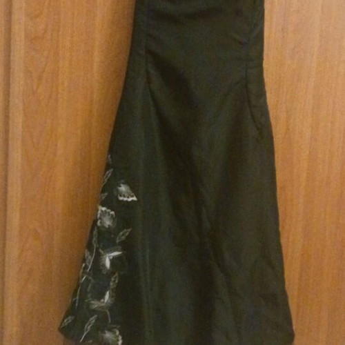 Toi&Moi dress like new, strapless with embroidered details, black, size S