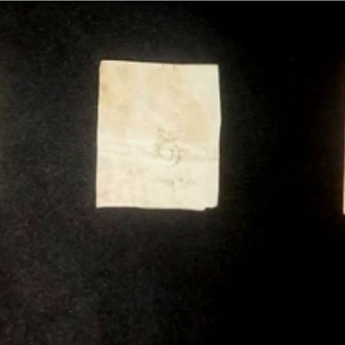 Rare Greece stamps used with Large Hermes Head error double 5 control
