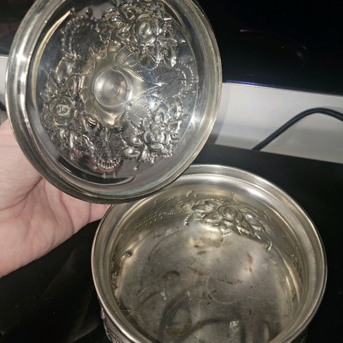 Vintage fondue pot used