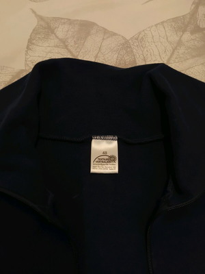 Cotton long sleeve dress shirt with zipper like new, dark blue