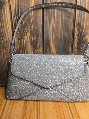 Glitter shoulder bag Primark like new, gray