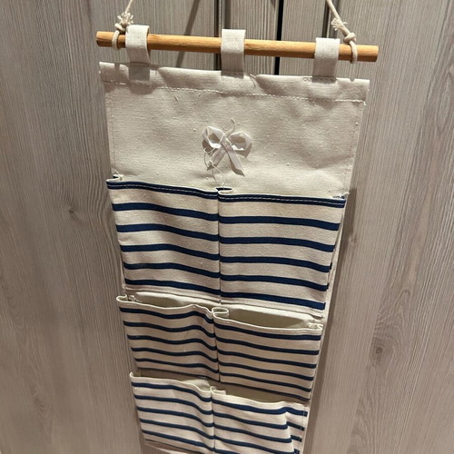 Hanging Storage Organizer with 6 Pockets, New Linen-Cotton Fabric