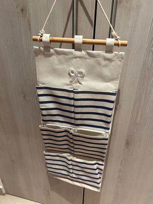 Hanging Storage Organizer with 6 Pockets, New Linen-Cotton Fabric