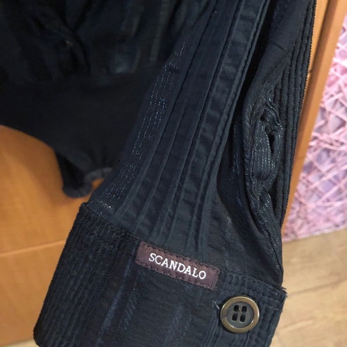 Scandalo women's bodysuit shirt used, size Small, black