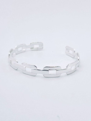 Silver-plated chain-shaped bracelet new, silver