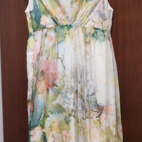 JJBenson wedding/baptism dress made of real silk like new, multicolor