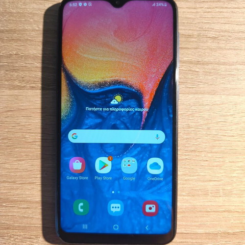 Samsung A10 used with scratches, blue, 32GB, Android