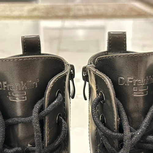 D. Franklin boots used, light gray, size 38