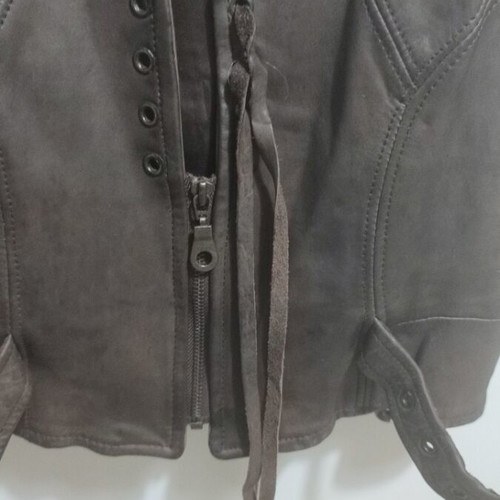 Newton vintage leather vest, size S, brown