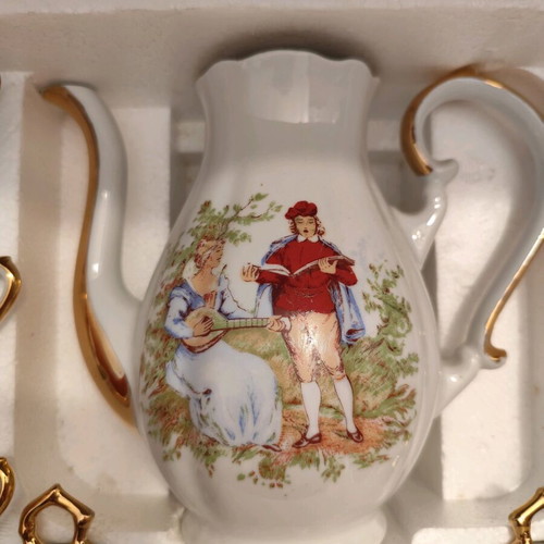Vintage porcelain coffee and tea set FP Zajecar new in box