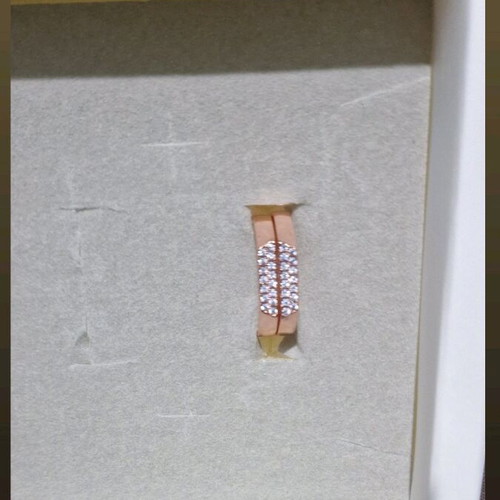 Set rings rose gold 9k with zircon BTS official merch like new