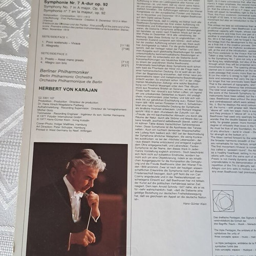 Beethoven's Symphony No. 7 Vinyl new