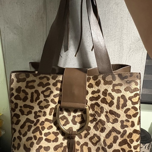 Dolce & Gabbana Ponyhair Leopard Print Shoulder Bag used