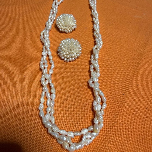 Majorica jewelry set with baroque pearls, new