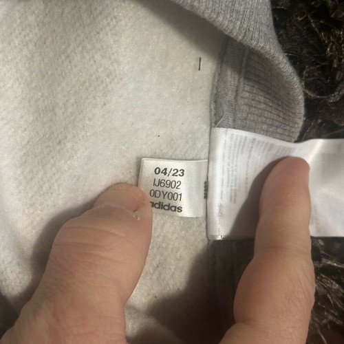 Adidas fleece sweater like new, gray, size S