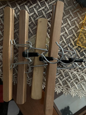 Wooden trouser hangers like new