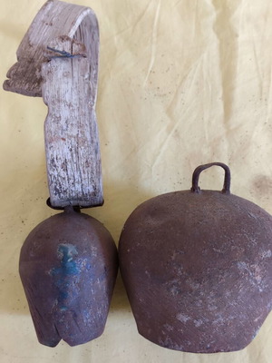 Authentic old animal bells used, set of 2 pieces