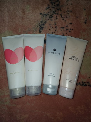 Avon scented body lotions new with Love You, Perceive, Rare Pearls fragrances