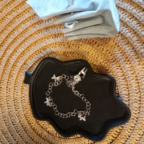 Silver children's bracelet like new with 925 stamp and dog charms
