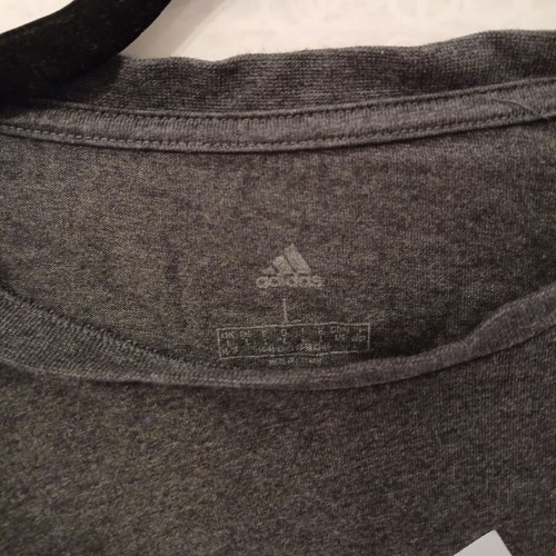 Adidas Dark Grey Heather Logo T-Shirt Size L like new